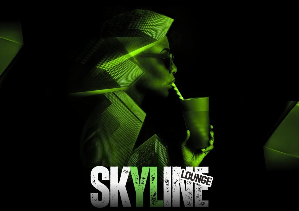 graphic design cocktail bar