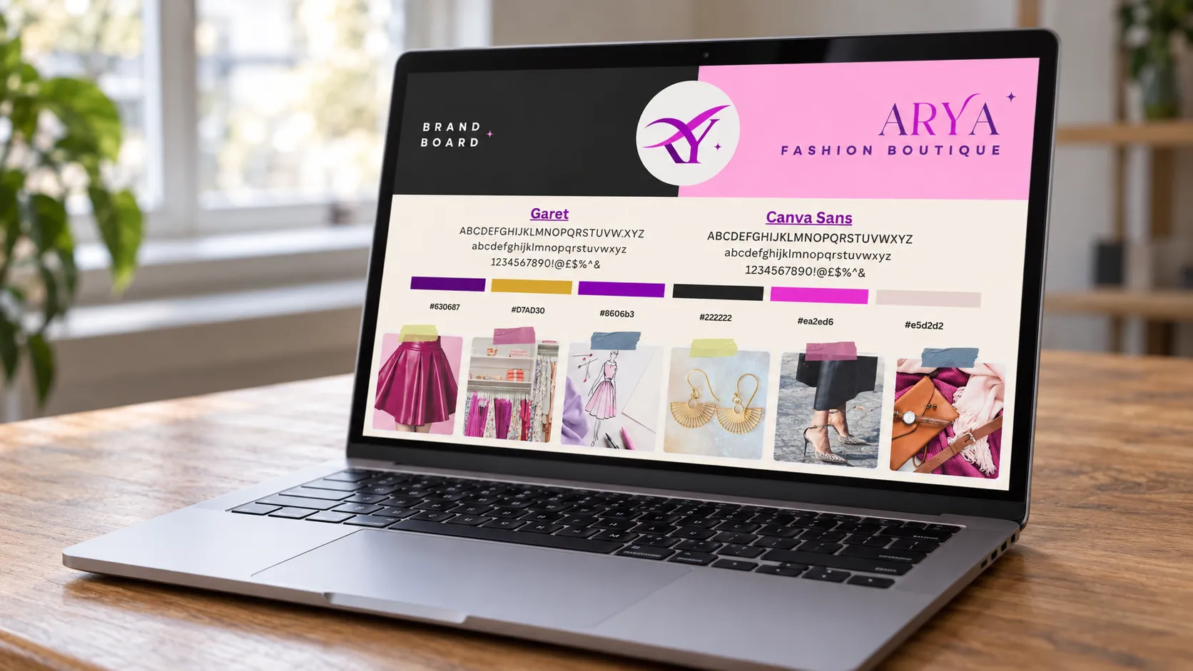 Brand board brand identity negozio