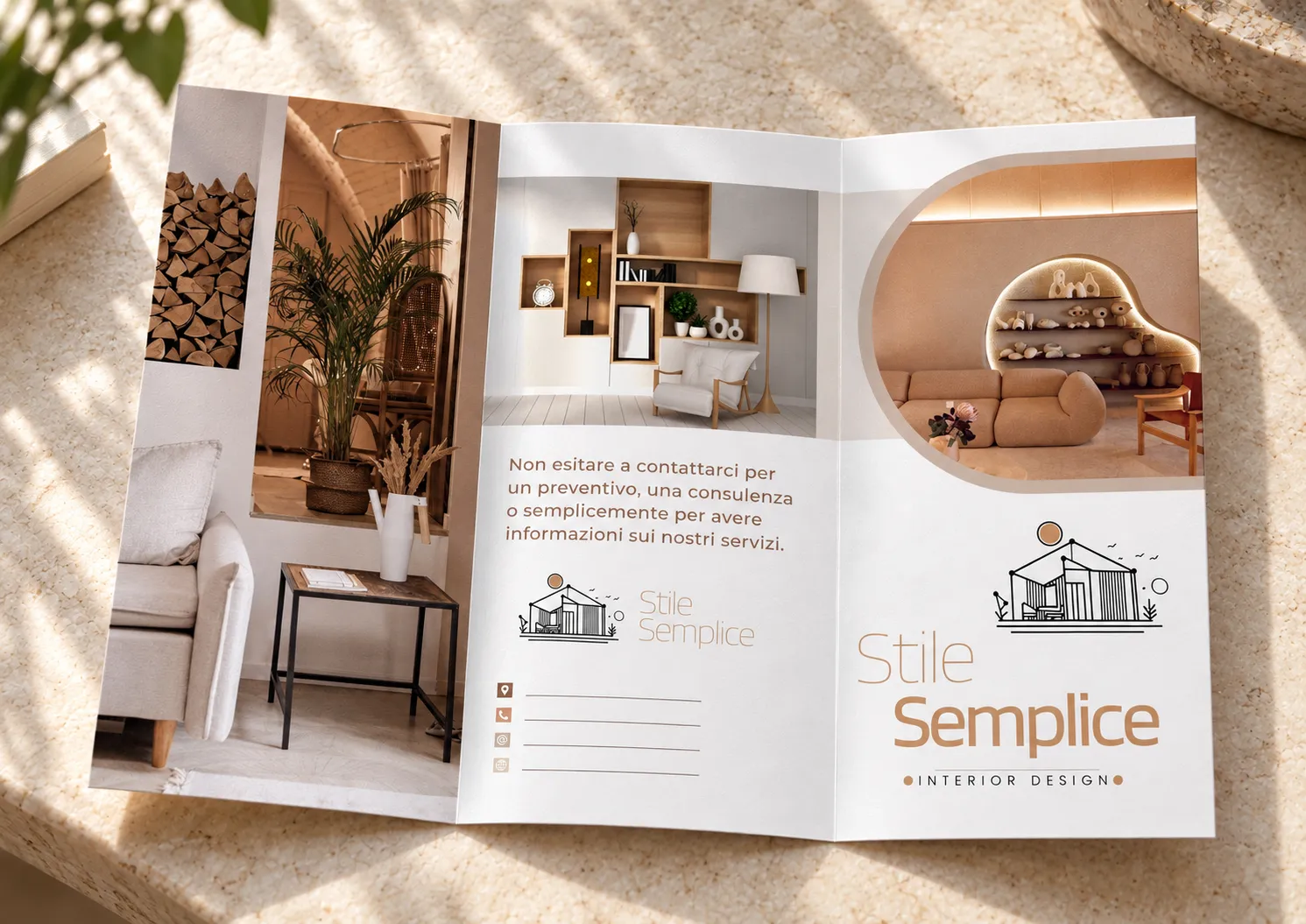 arredamento brochure pieghevole